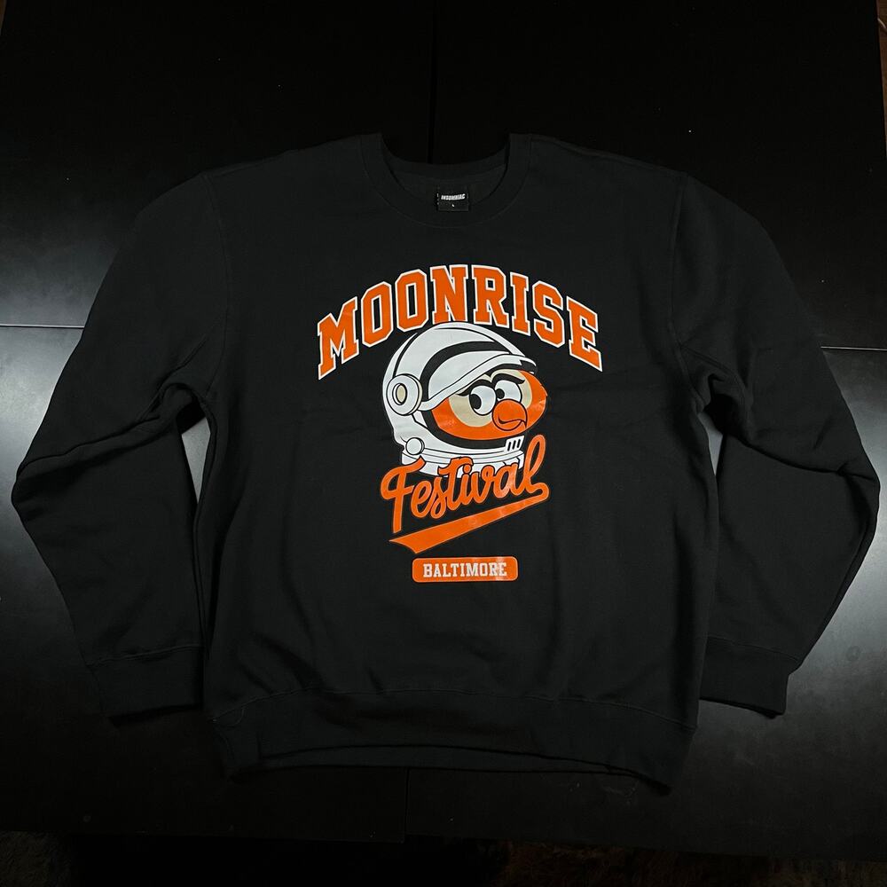 Insomniac Moonrise Festival Baltimore Black Pullover Crewneck Men’s Sz L New